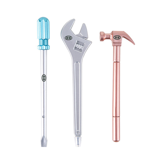 Wrench, screwdriver, and hammer-shaped gel pens